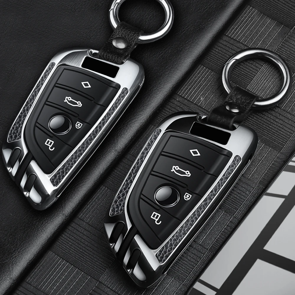 

1 шт. новый металлический чехол для автомобильного ключа из цинкового сплава, чехол-брелок без ключа, оболочка, брелок для ключей для BMW 2 5 6 7 с...
