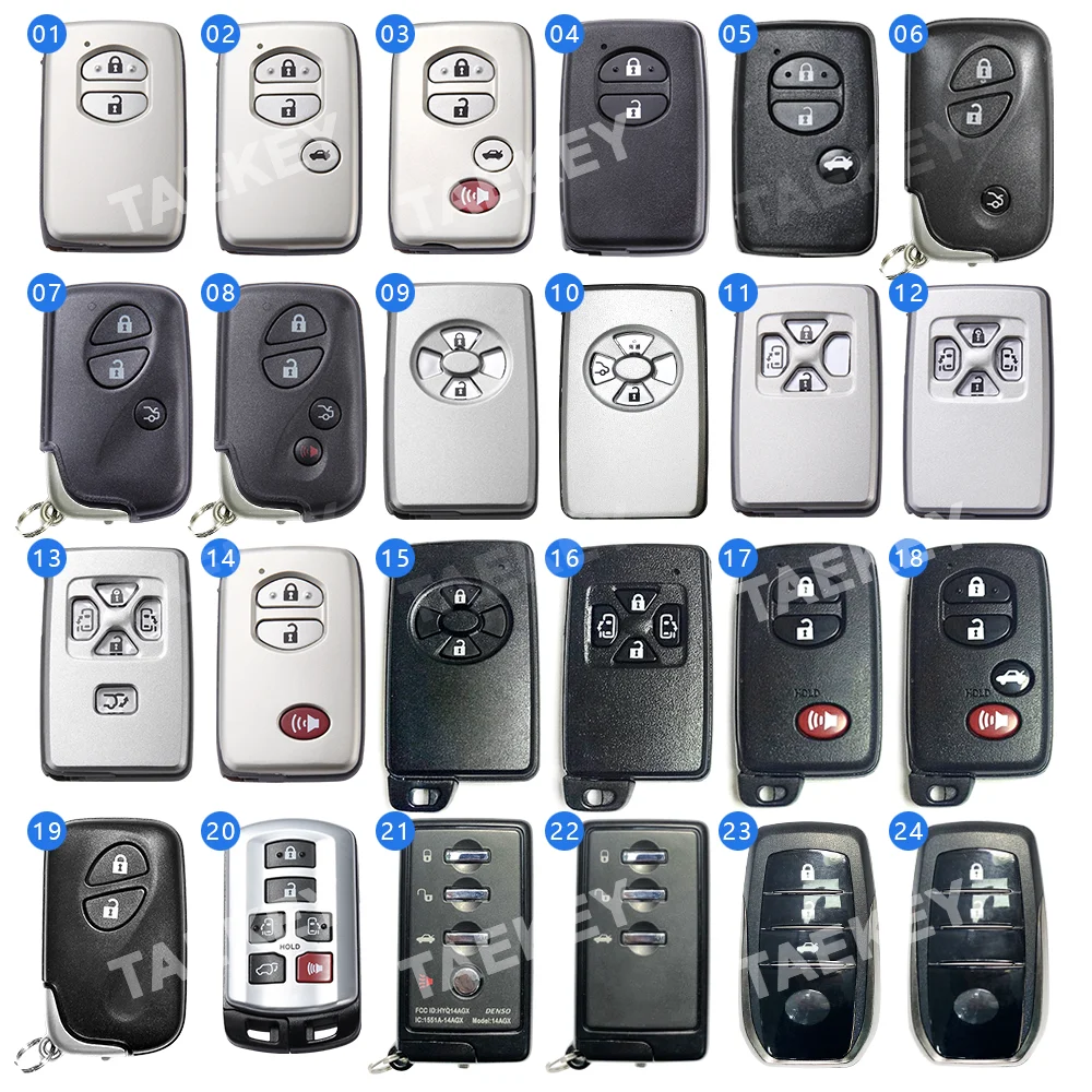 

Car Keyless Smart Remote Key for Toyota Corolla Highlander Land Cruiser Avalon CHR Camry Aygo RAV4 Prado Fortuner HILUX Car Key