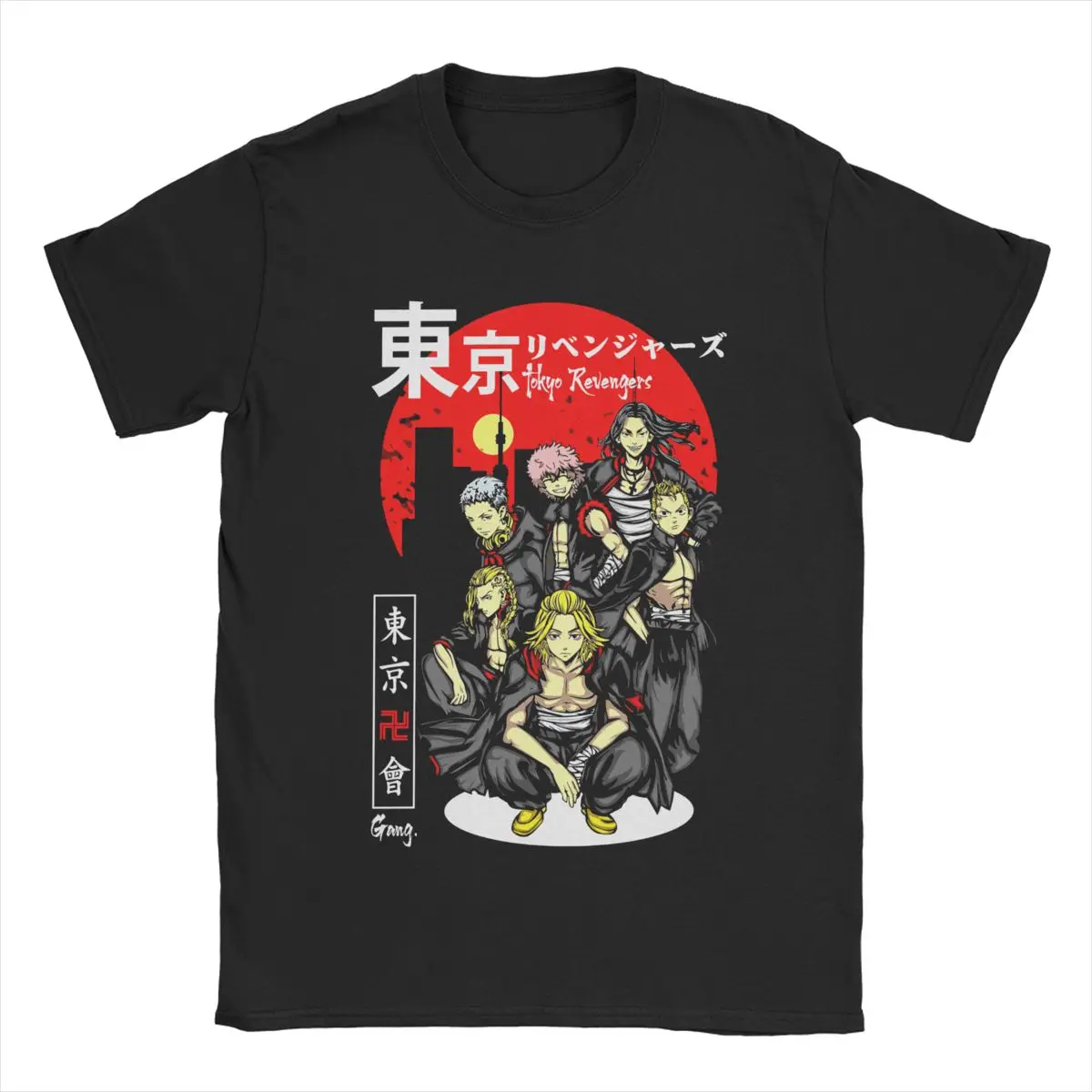 

Men Womens T-Shirt Manji Gang Tokyo Revengers Funny Cotton Tee Shirt Short Sleeve Anime Manga T Shirts Crew Neck Tops Gift Idea