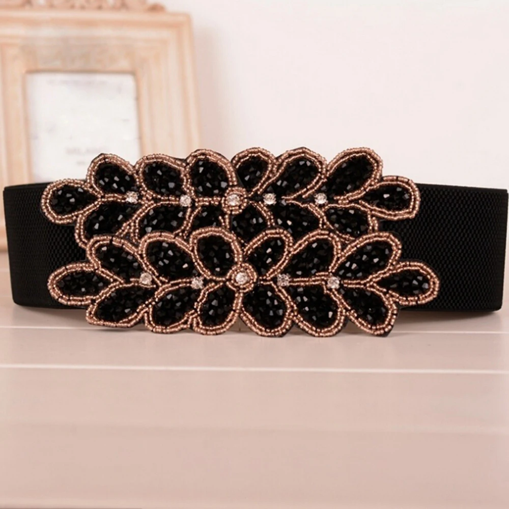 Элегантный женский корсет пояс с кристальной пряжкой широкие эластичные поясные