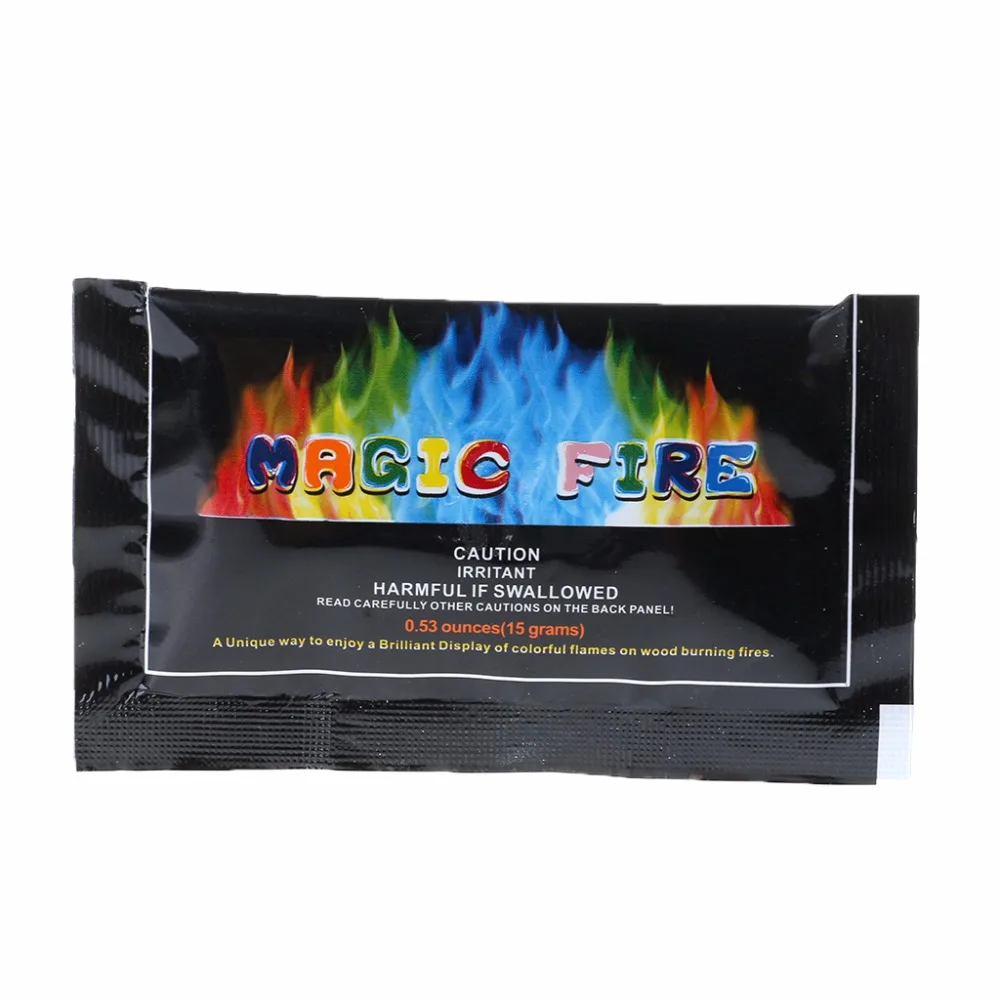 Мистический Огонь порошок волшебный трюк Цветные Пламя костра камин яма патио