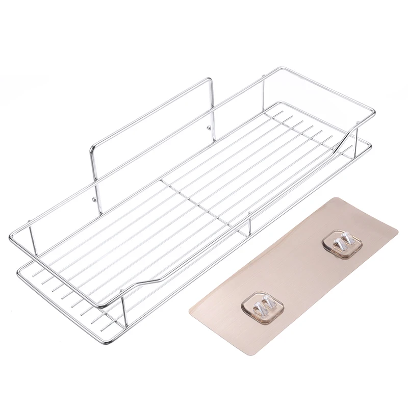 

Stainless Steel Shower Organizer Basket Bathroom Shelf Shower Basket Wall Mounted Storage Shelf Rack with Suction Cup