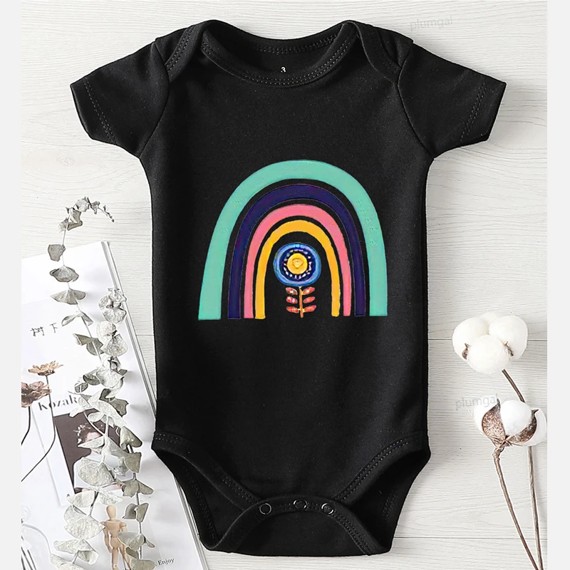 Зимняя одежда для новорожденных Одежда Костюм радуги Цельный Детский комбинезон