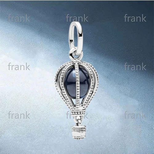 

Romantic Sweet Couple Gift Blue Hot Air Balloon Niche Unique Design Sterling Silver 925 Pendant 798064NMB
