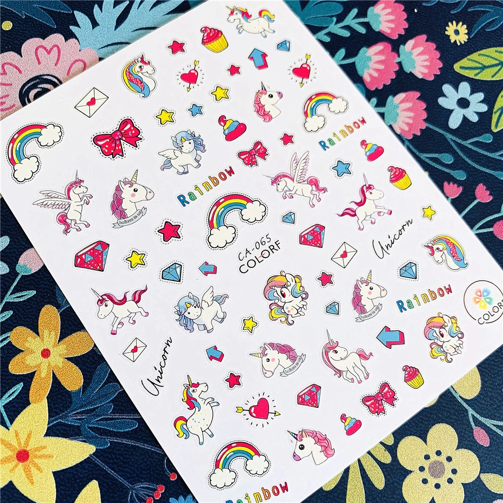 

Newest CA-65-66-67-68-317-318 Pegasus 3d nail art sticker nail decal stamping export japan designs rhinestones decorations