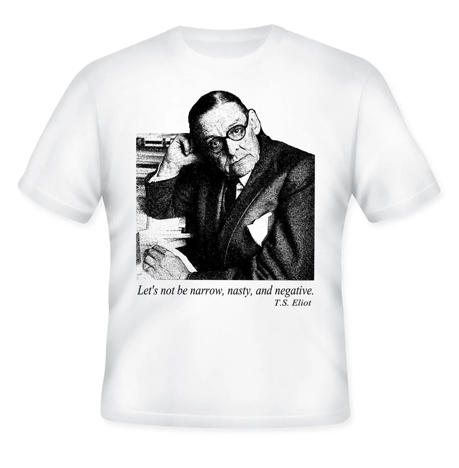 

T.S. ELIOT - NEW WHITE COTTON TSHIRT