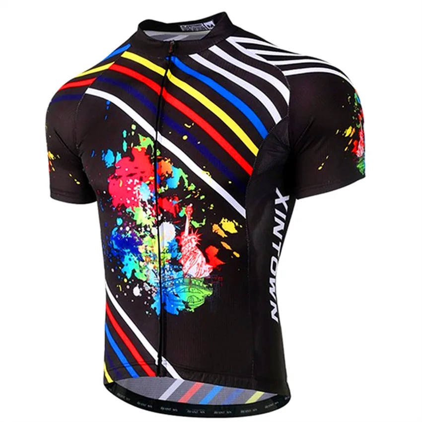 

Быстросохнущая летняя велосипедная Джерси, красочные велосипедные Джерси с коротким рукавом, велосипедная одежда, мужские и женские футбо...