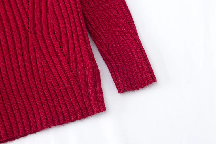 Toddler Girl Fitted Rib Knit Ruffled Collar Sweater Children Kids Girl Ribbed Sweater Winter Girls Tops