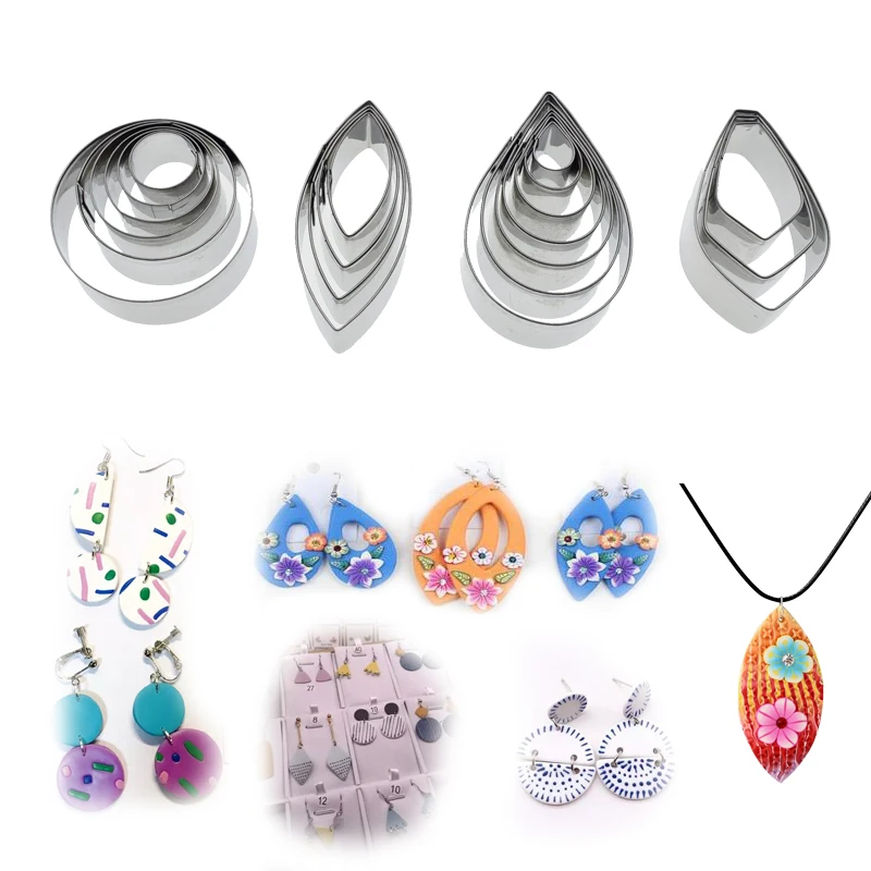 20 шт нержавеющей стали падение круглый резак для глины дизайнер поделок