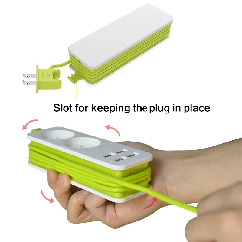 Удлинитель дорожный с 4 USB-портами и штекером 1/2 1200 Вт 1 5 м | Электроника