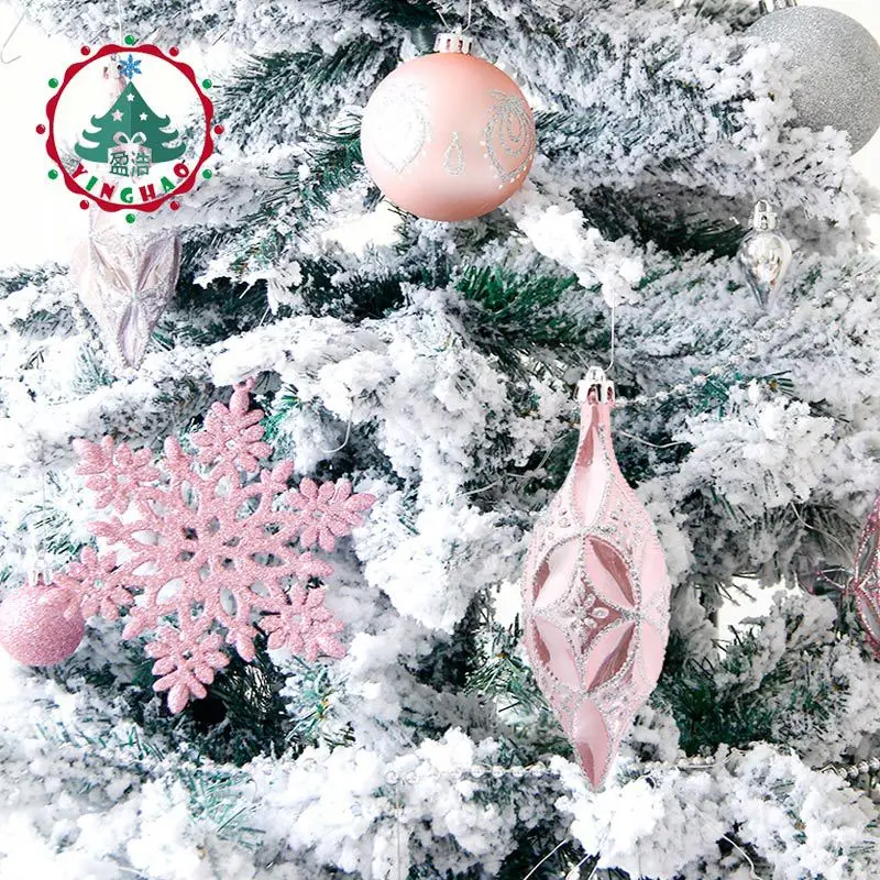 Adornos Navidad Розовый Рождественский шар, украшения для елки, рождественские украшения для домашнего декора