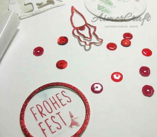 Рождественская серия Elfin металлические режущие штампы трафарет для скрапбукинга