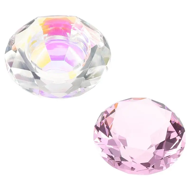 

Crystal Glass Dish Nail Acrylic Liquid Powder Cup Bowl Glassware for Home Salon