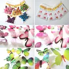 12 шт. 3D наклейки на стены синийфиолетовыйрозовый Бабочка Наклейки на стены DIY искусство домашний Декор Наклейки на стены свадебное украшение наклейка на холодильник