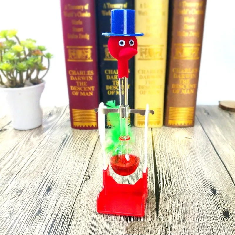 Vaso de beber l&iacute;quido sin interrupci&oacute;n creativo, p&aacute;jaro de la suerte, pato Bobbing, broma m&aacute;gica, juguete para ense&ntilde;ar f&iacute;sica, ecol&oacute;gico y seguro-3