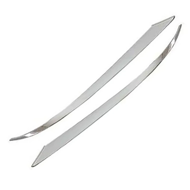 

2Pcs ABS Chrome Front Plated Headlight Cover Head Light Lamp Eyelid Eyebrow Trim for Toyota Alphard 30 Series