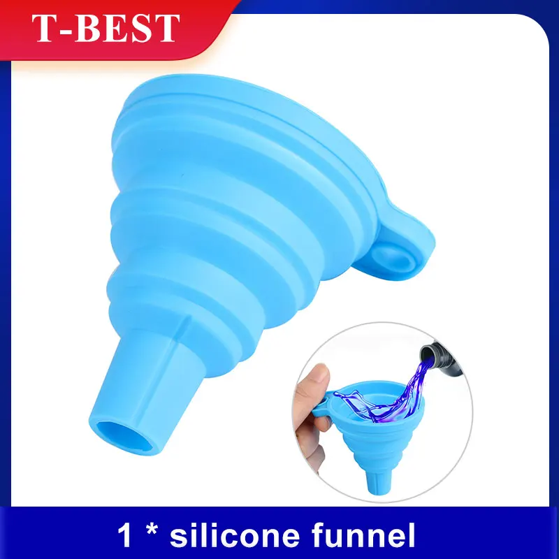Складная маленькая силиконовая воронка для розлива смолы обратно в бутылку