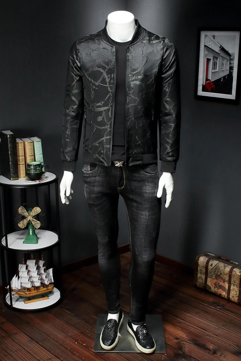 

spring vest Black skirt, high quality men's coat, 5 1 coat, informal clothing