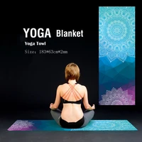 non slip yoga pad suede blanket 18363cm mandala yoga towel sweat absorbing yoga exercise pilates supplies anti skid yoga mat