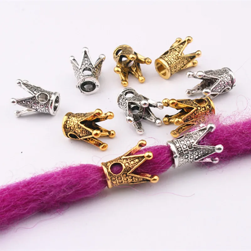 5/10 шт. корона большие бусины с отверстиями африканские плетеные золотые