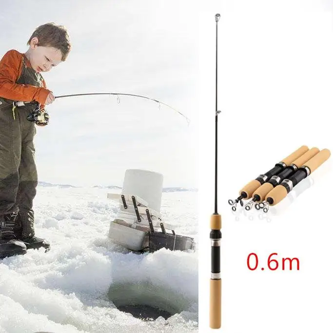 Fishing Rod Ice Accessories Winter Rods Ultralight Fish Shrimp Telescopic Adjustable Portable Tackle Pole Mini | Спорт и развлечения