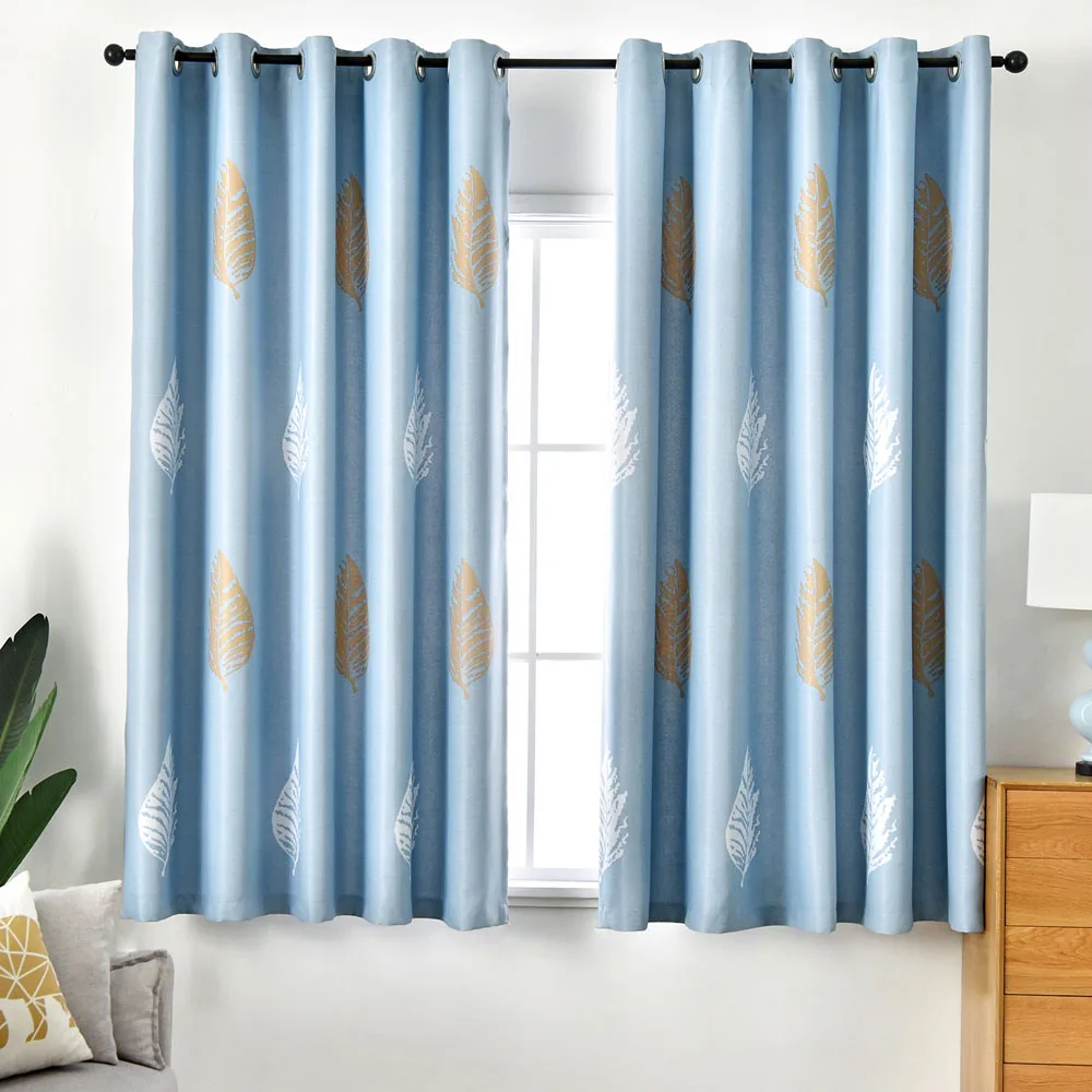 Лист занавески на окна с принтом для гостиной Спальня скандинавские современные