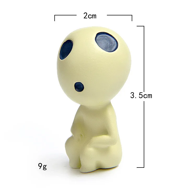 

4PCS Cute Anime Ghibli Kodama Tree Spirit Princess Mononoke Mini Action Figure Elf Tree Dolls Cartoon Figurines Mini Toys