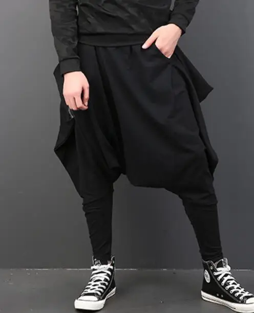 

27-42 HOT/ Autumn Men's New Fashion Personalized Large size Custom zippered loose low-cut trousers