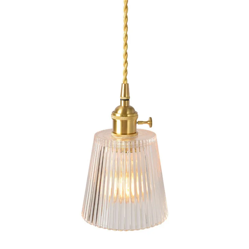 

Светодиодная маленькая люстра в скандинавском стиле из чистой меди, Хрустальная, модная, для ресторана, бара, прикроватной тумбочки, кабинета, стеклянная люстра