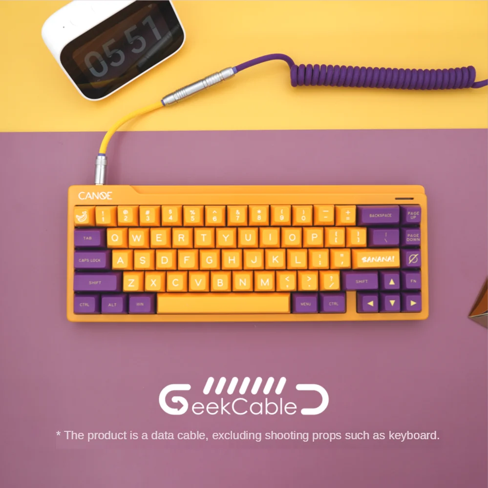 GeekCable Handmade Customized Mechanical Keyboard Data Cable For GMK Theme SP Keycap Line Laker Colorway Type-C Mini-USB Micro