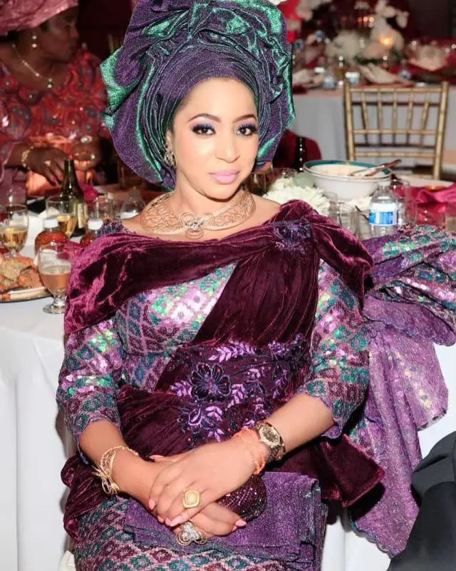 Африканская кружевная ткань с блестками сиреневая для нигеривечерние вечернего