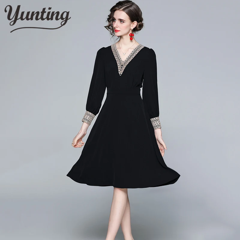 Женское винтажное Деловое платье облегающее ТРАПЕЦИЕВИДНОЕ ПЛАТЬЕ с вышивкой