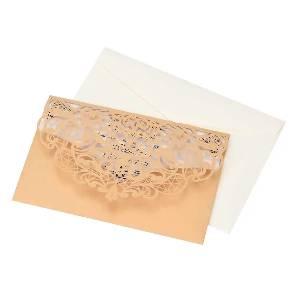 10 упаковок карманные Пригласительные открытки в виде цветов для