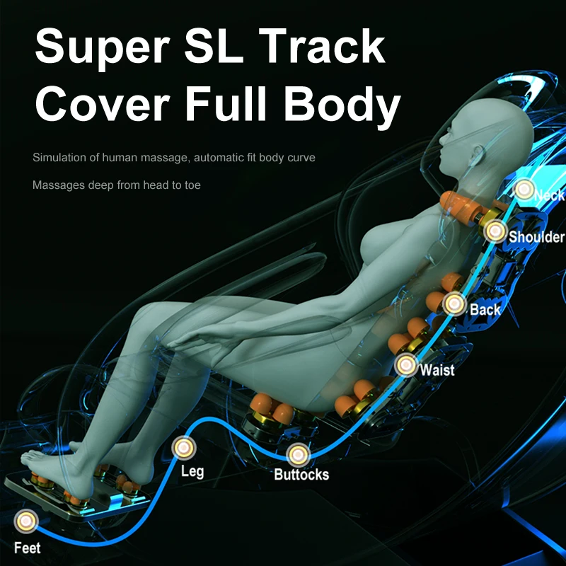 AYIYUN E6 роскошное Электрическое Массажное кресло для шиацу с нулевой гравитацией