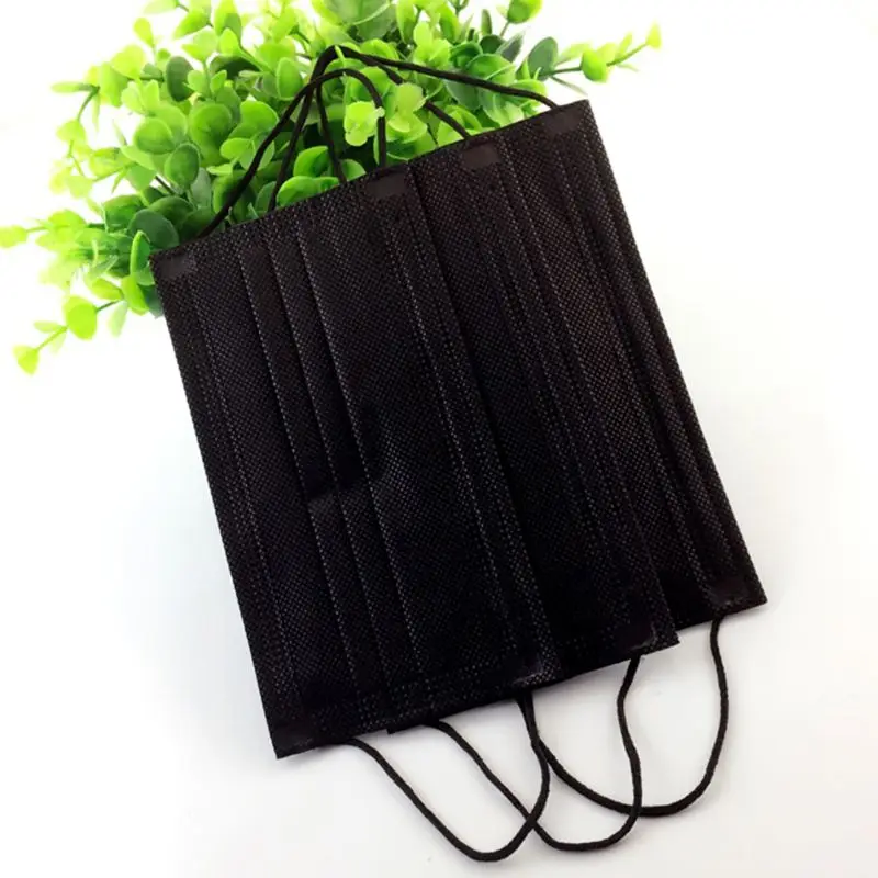 1 шт одноразовые нетканые черный уход за кожей лица маска для полости рта 3 Слои