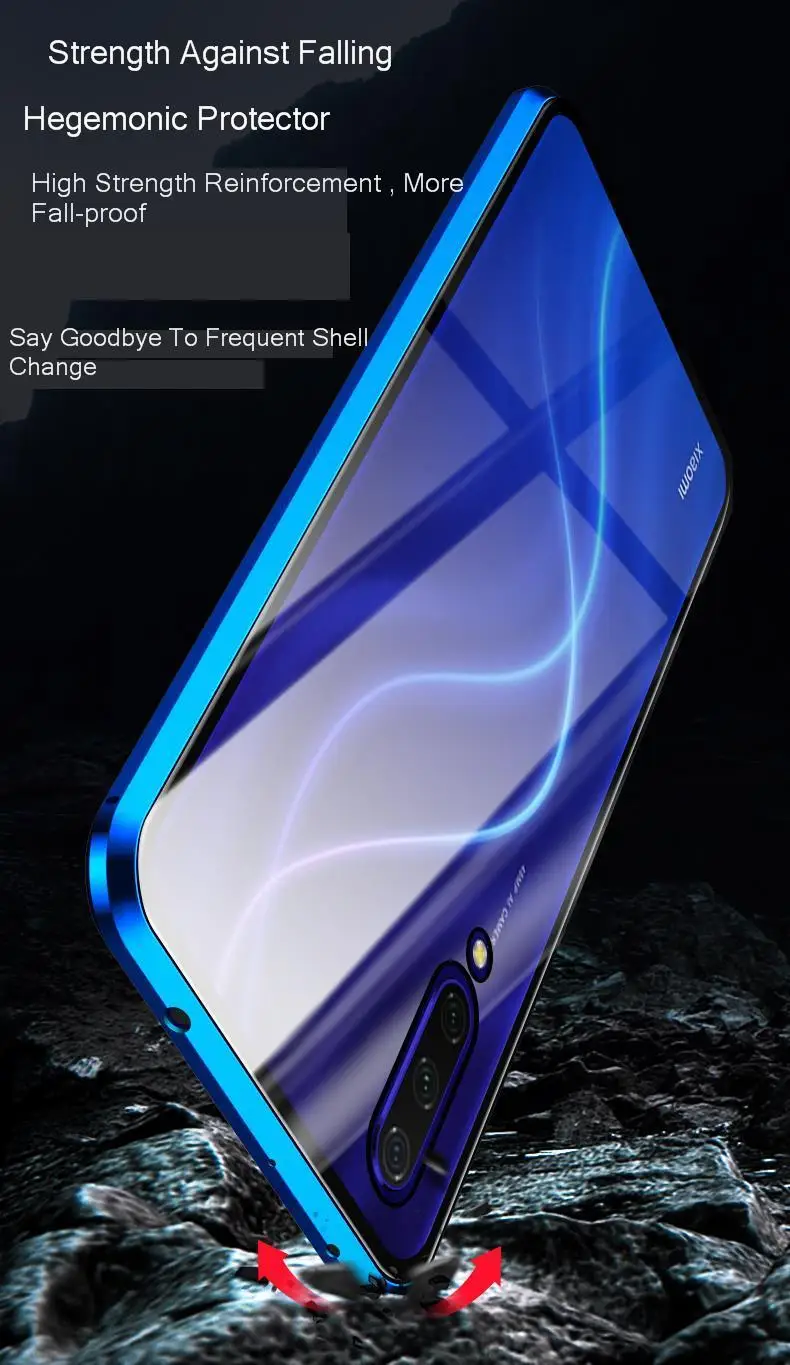 Для Xiaomi mi 9T чехол металлический магнит полный 360 Защитный чехол для mi a3 lite mi 8 чехол прозрачный K20 Funda чехол mi 9T Pro Coque