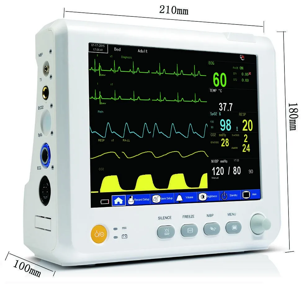 M8 ICU модульный монитор пациента параметры NIBP, Spo2, PR, ECG, RESP, TEMP