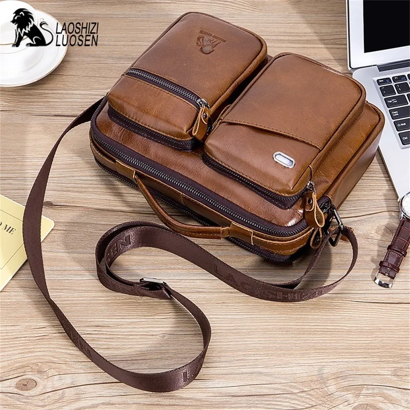 Сумка на плечо новая кожаная мужская сумка мессенджер повседневная модная одно