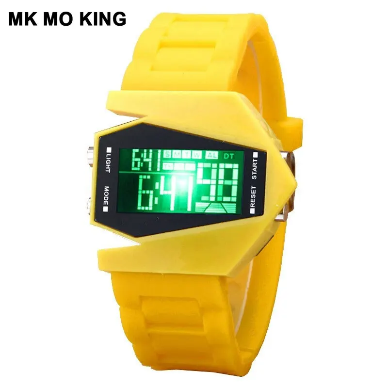 Часы для пар с ЖК дисплеем многофункциональные Модные мужские спортивные часы