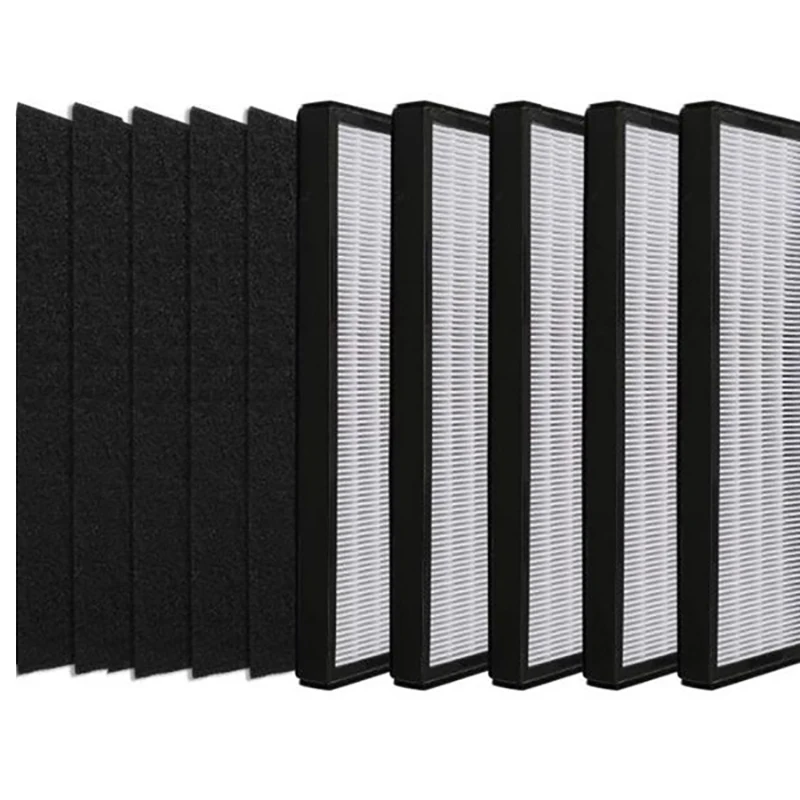 

5 Pack FLT5000/5111 Filter C Compatible For Germ Guardian AC5000, AC5300B Series Air Purifier, With 5 Carbon Filters