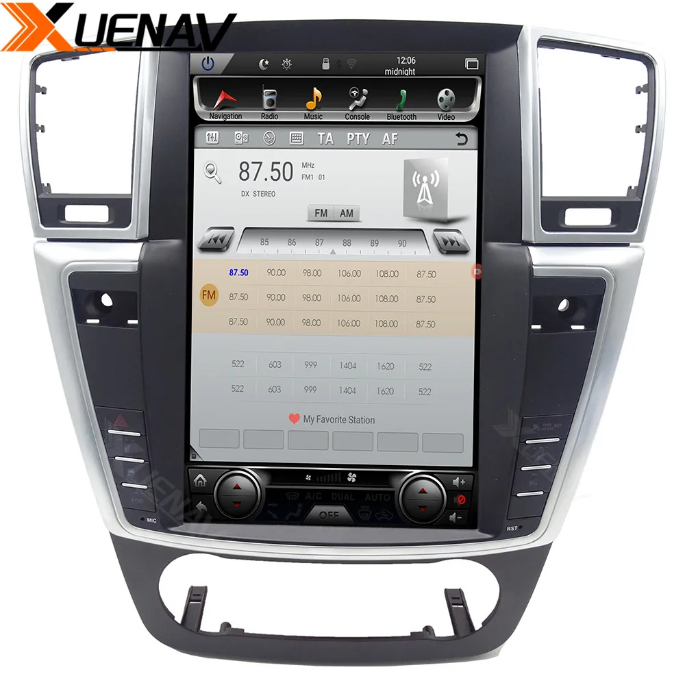 XUENAV 12.1-дюймовый двойной Din Android автомобильный GPS-навигатор для Mercedes Benz GL550 2013 радио мультимедийный проигрыватель стерео головное устройство.