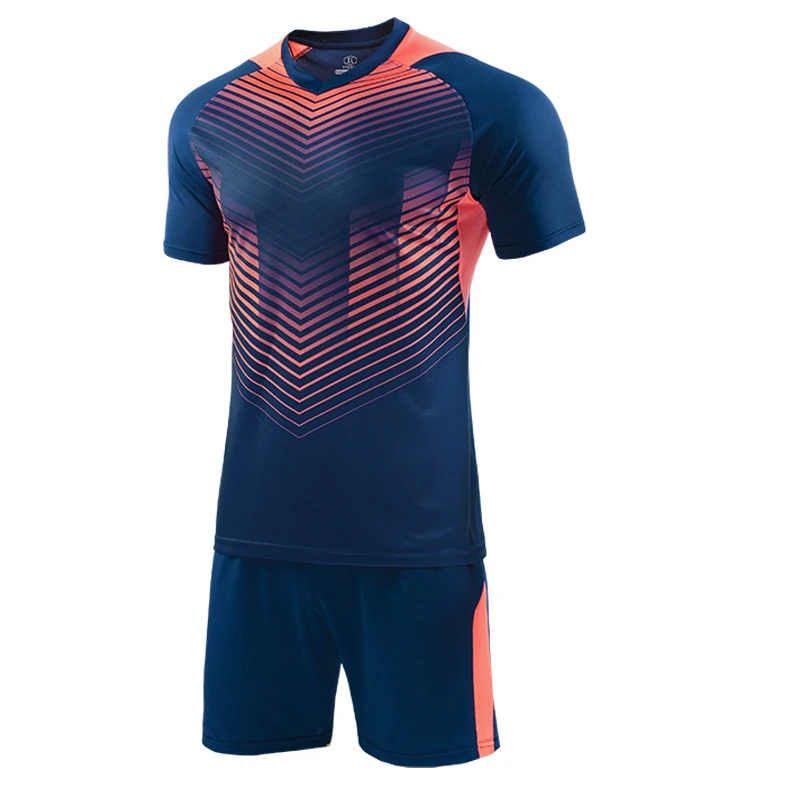 Мужская футбольная форма с коротким рукавом синяя Футбольная для взрослых