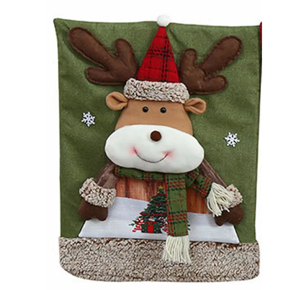 

Chair Cover Christmas Decoration Chair Cover Santa Claus Dinner Table And Chair Cover Chair Back Christmas Decorations