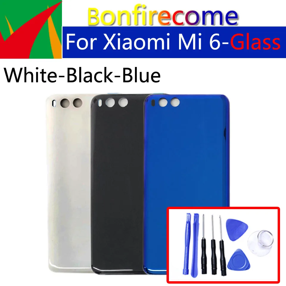 3D стекло батарея задняя чехол для Xiaomi mi6 mi 6 M6 задняя батарея Дверь чехол на заднюю крышку корпус замена корпуса