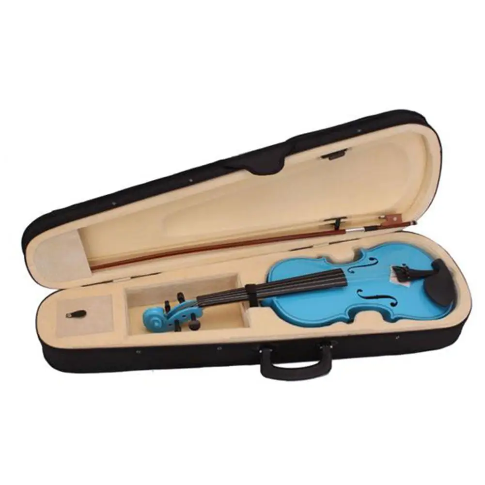 

4/4 Acoustic Violin Sky Blue Bow Rosin with Violin Case Natural Acoustic Violin for Beginner Tools Musical Instruments