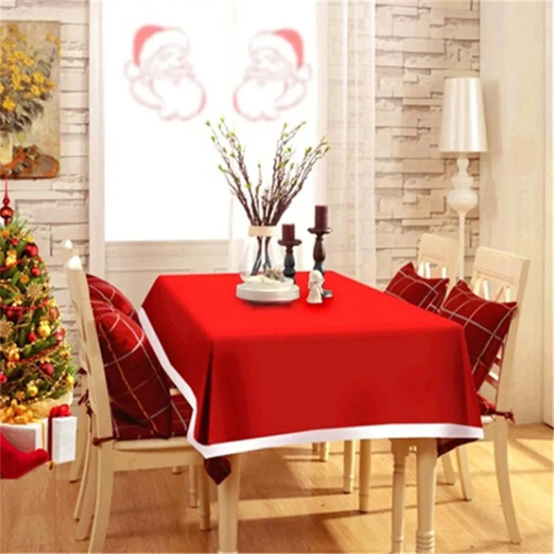 

New Year Home Kitchen Dining Table Decorations Christmas Tablecloth Rectangular Party Table Covers Christmas Ornaments