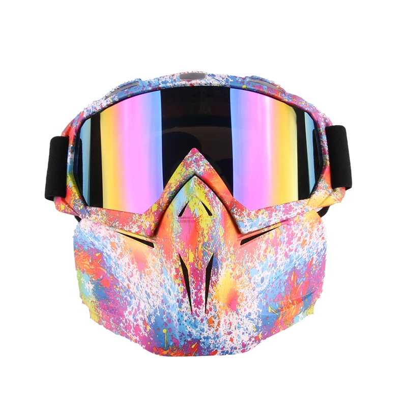 

Ski Snowboard Snowmobile Goggles Snow Winter Windproof Skiing Glasses Motocross Sunglasses with Face Mask