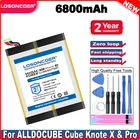 LOSONCOER 6800 мАч планшет Батарея для сайт ALLDO CUBE Cube и бант X  Pro планшетный ПК КУБИ KnoteX i1302-2871185-2s