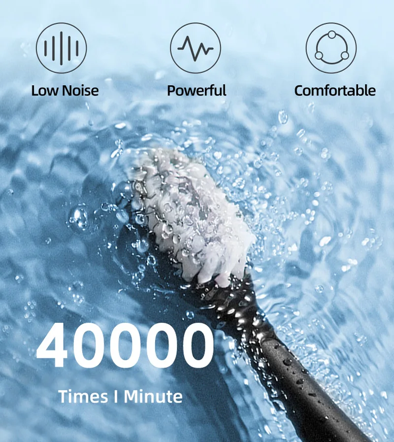 

Electric Toothbrush Smart Tooth Brush Ultrasonic Automatic Toothbrush USB Fast Rechargeable Adult Waterproof Heads Set gift