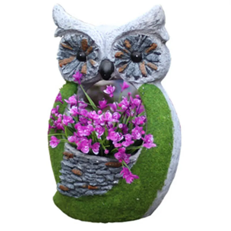 

Creative Cartoon Owl Flower Pot Cute Animal Statue Balcony Beautify Small Flower Pot Villa Garden Courtyard Outdoor Decor A1637